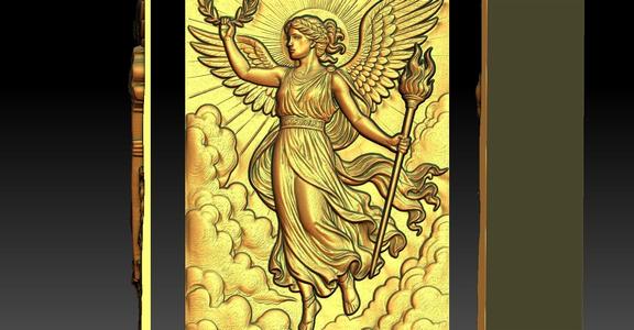 Goddess of victory Nike CNC Relief Model