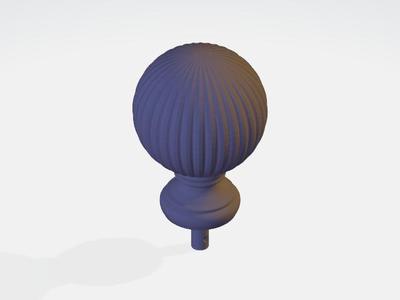 Curtain Rod Finial Orb