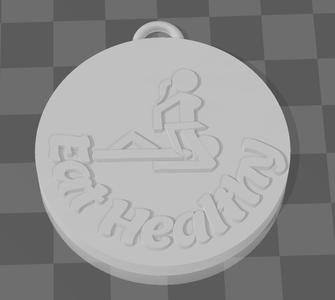 Eat healthy key chain