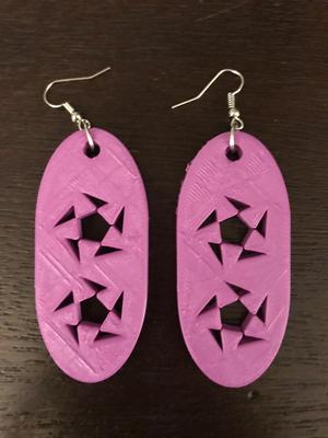 Angled Gear Holed Earrings