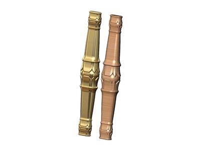 Oblong lotus flower bead capital column relief 3D print model