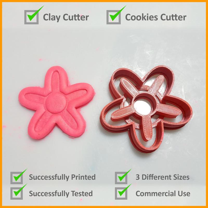Clay Cutter Cookies Cutter Flower Shape #09