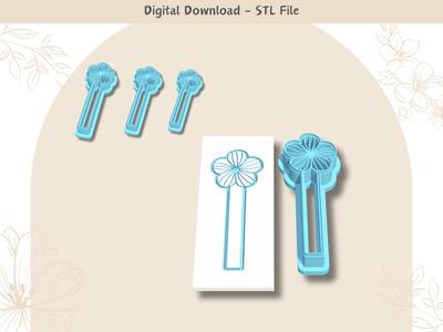 Flower Bookmark Cutter for Polymer Clay | Digital STL File | Clay Tools | 3 Sizes Clay Cutters | 100mm, 120mm, 140mm
