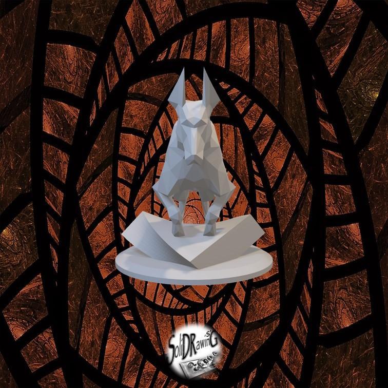 Doberman - LowPoly - Bust - Full - Perfect Design - Easy Print - Decor - SoliDRawinGS0296