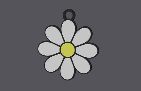 Daisy Flower - Keychain v1