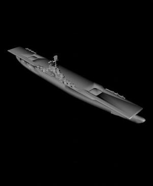 1/1250 Scale Battle Ship Carrier Conversion Plan BB-61 Class June 1942.stl