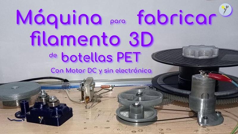 Máquina para fabricar filamento 3D de botellas PET
