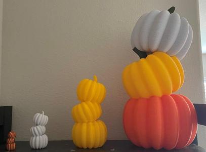 Staggered Pumpkin Stack - Fall/Halloween Decoration