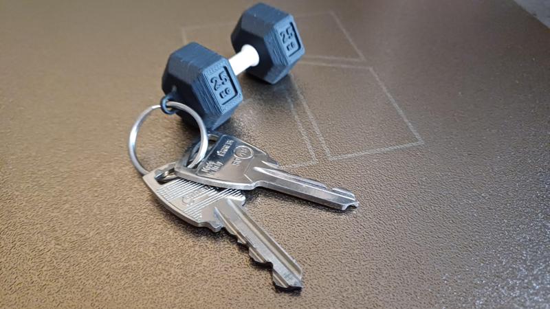 Dumbell Keychain