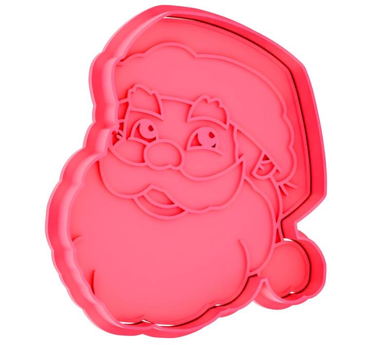 Christmas cookie cutter and stamp Santa