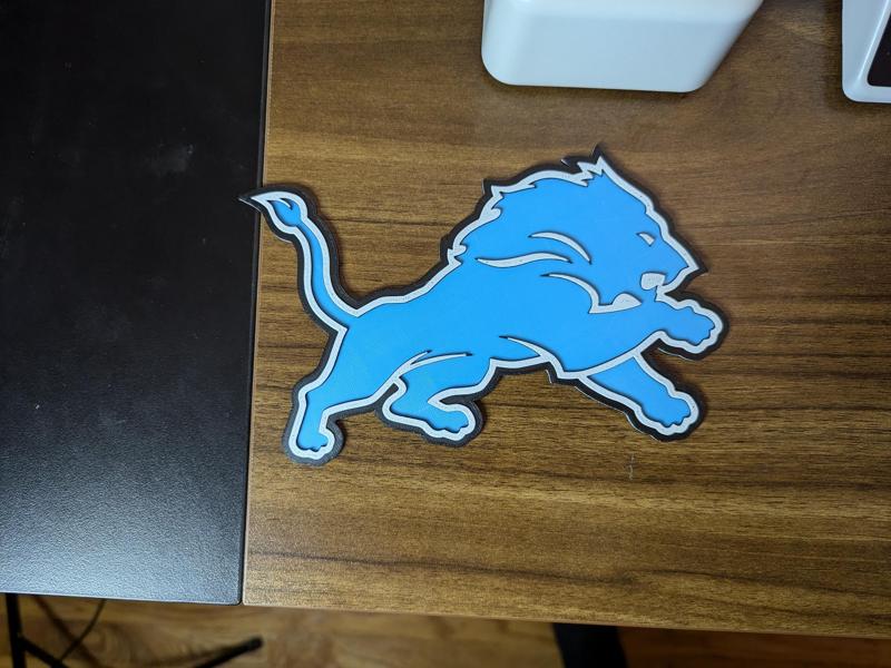 Detroit Lions Emblem 2D Print
