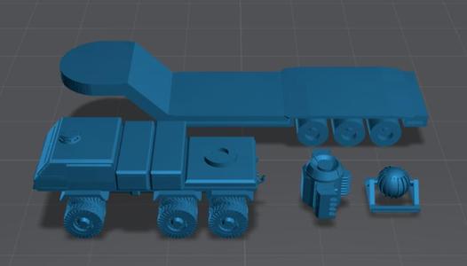 5th wheel off road truck with trailer, gyro and fusion engine 