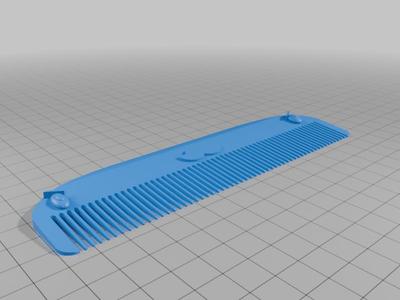 Comb with funny eyes and a moustache