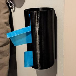 Wall mounted dog poop bag holder hidden mounting