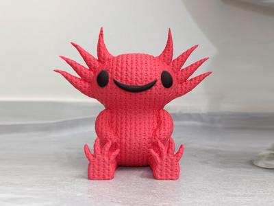 Knitted Axolotl – by pinkywings!