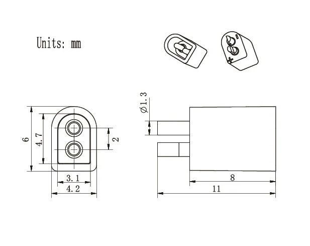 BT 2.0 male connector