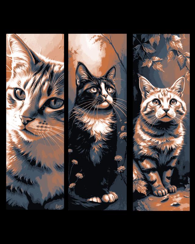 Beautiful depictions of Felis Catus - The house prowler - Set of bookmarks