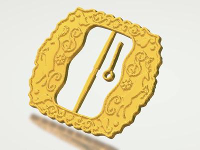 Santa Claus Belt Buckle (3 inch Belt)