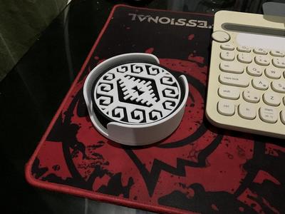 Coaster Inspired by Classical Anatolian Rug Motif