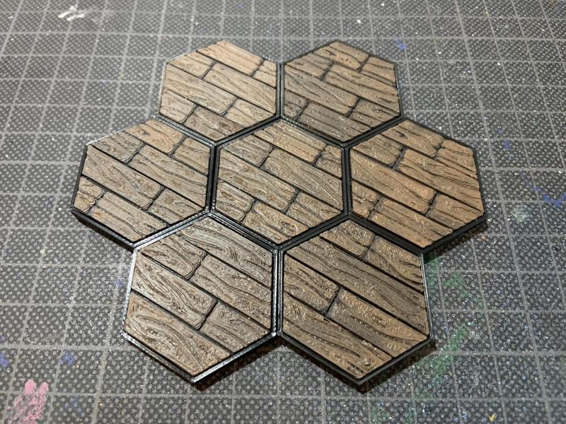 MagHex Floor Tiles Wood Planks