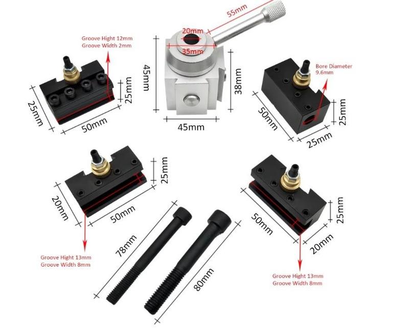 Center tool for Mini Quick Change Tool Lathe Tool Post 