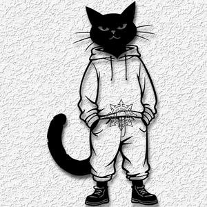 kitty cat costume wall art halloween decor