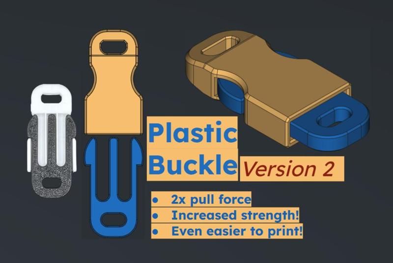 Plastic Buckle v2: (2x the Strength)