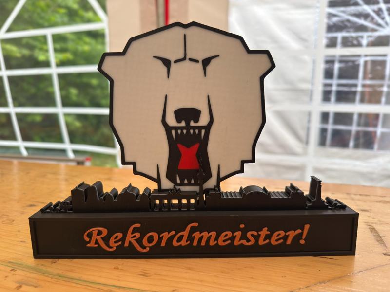 Berlin Polar Bears with skyline and Record Champions