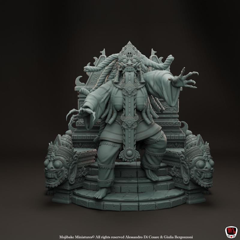 Bali Randga Witch Diorama (pre-supported)