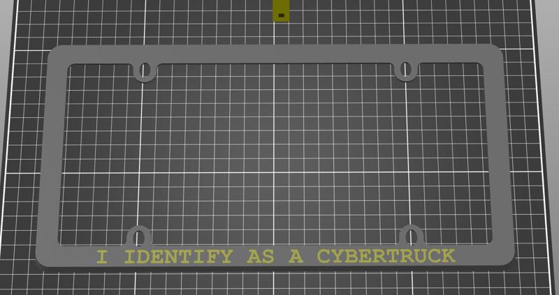 Cybertruck License Plate Frame