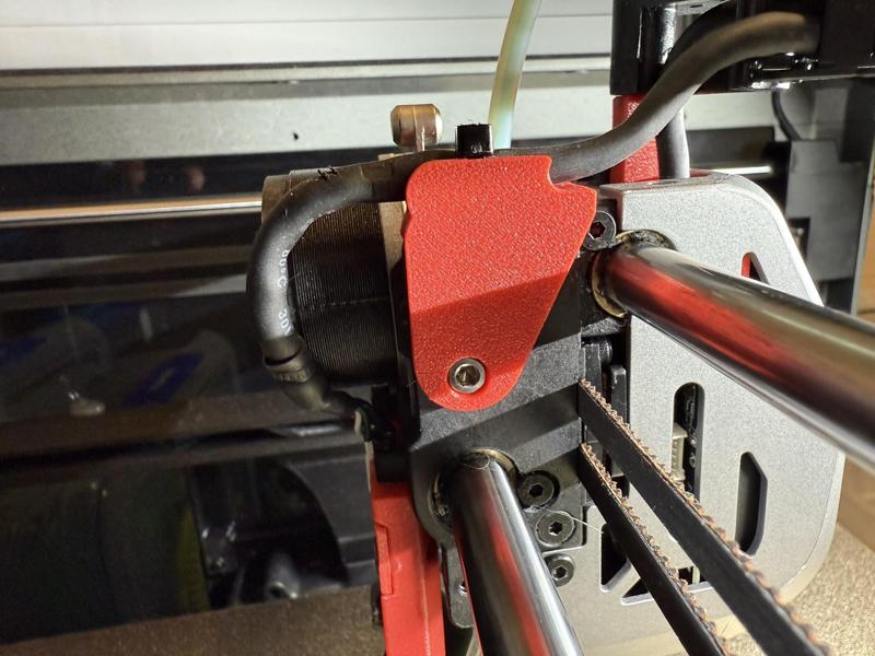 K1 MAX Cartographer cable guide with zip tie