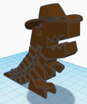 Flexi dino cowboy