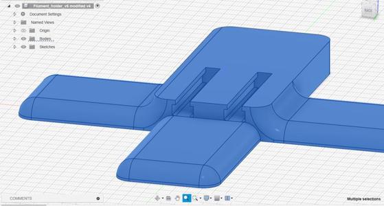 Ender 3 external spool holder (slots modded to fit M5 nut).stl