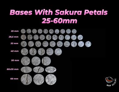 Bases With Sakura Petals 25-60mm