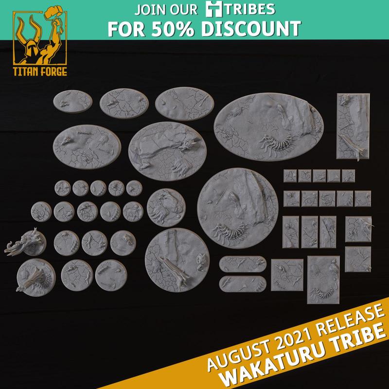 Bases - Wakaturu Tribe - Titan Forge Miniatures August 2021