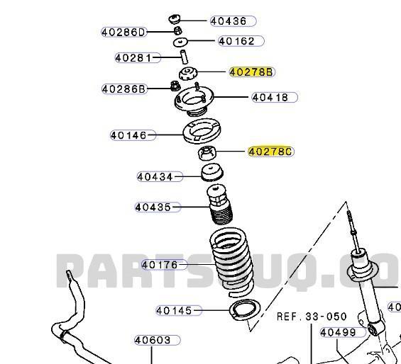 Gen 4 Pajero/Montero front strut mount bushing