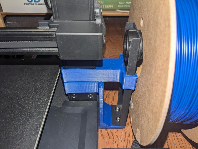 Ender 3 V3 SE/KE Side Spool Holder. Less gantry wobble. Extra Support Clip