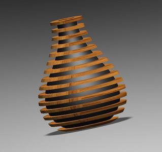Wood modern vase.STL