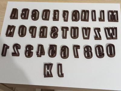 letters numbers cookie cutters plasticine mould