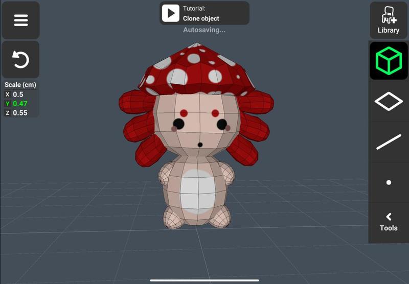 Mushroom Axolotl figurine 