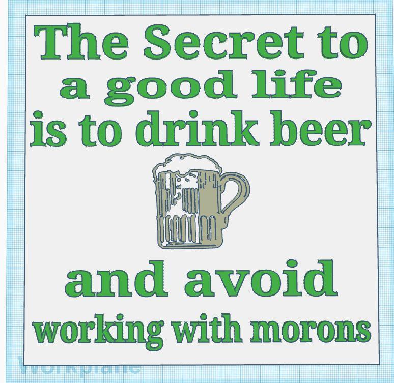 Beer and Morons Sign
