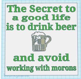Beer and Morons Sign