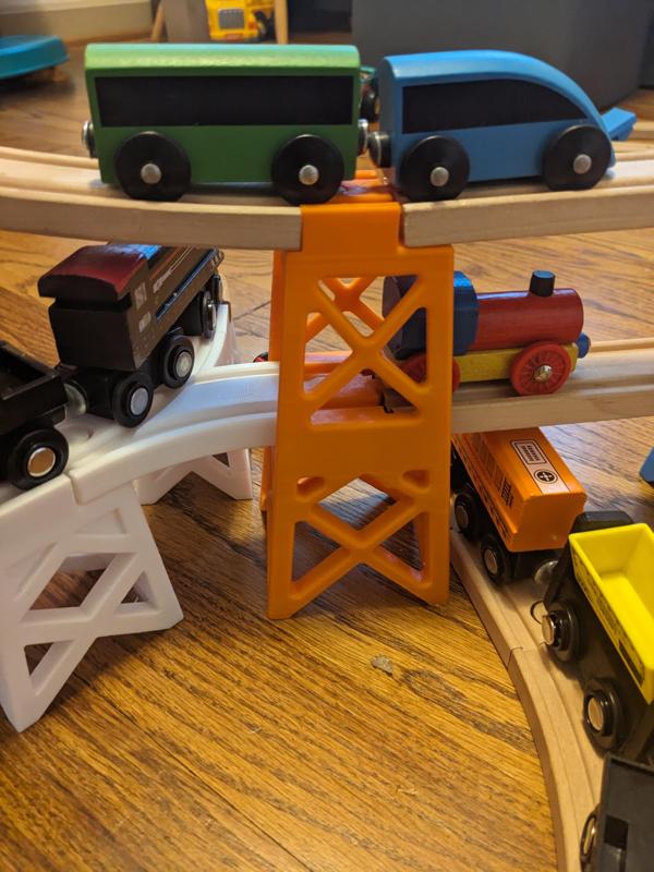 Double Height Trestle for Wood Trains - Brio Compatible