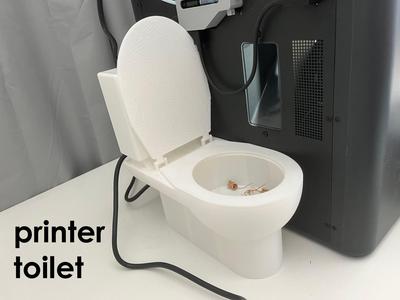 printer toilet poop chute