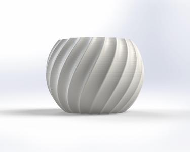 Flower pot / vase, spiral design.