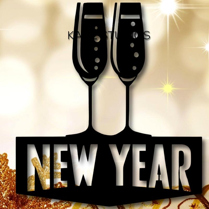 new year sign wall art Happy New Years wall decor party decoration