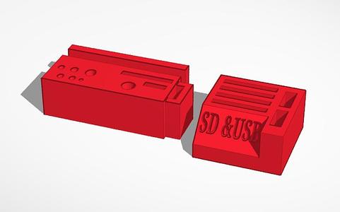 supply holder for printer with SD card and USB holder 