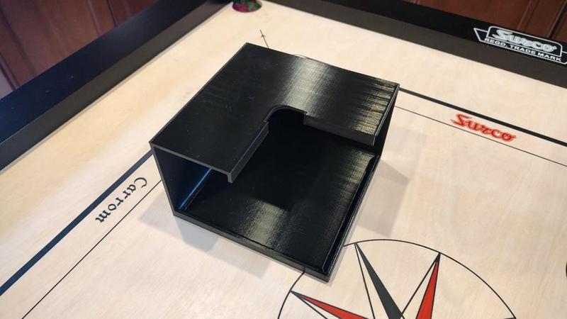 Carrom pocket powder catcher