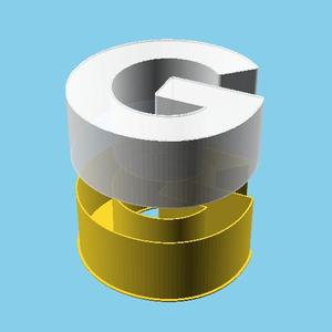 Google 'G' Letter, nestable box (v1)