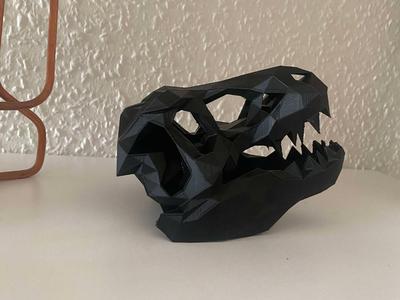 Low poly dino skull
